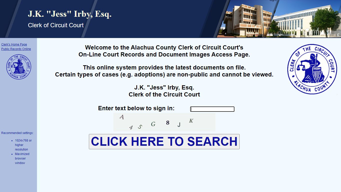 Court Records - Alachua County